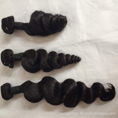 Bundles Indian Loose Wave Hair Sunlight 100% Human Hair,10a indian/brazilian hair bundles with closure, 100% virgin indian hair